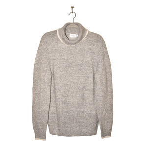 TOPMAN NEW $75 Tipped Roll Neck Pullover Sweater‎ in Gray Men's Large